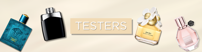 FRAGRANCE, TESTERS banner