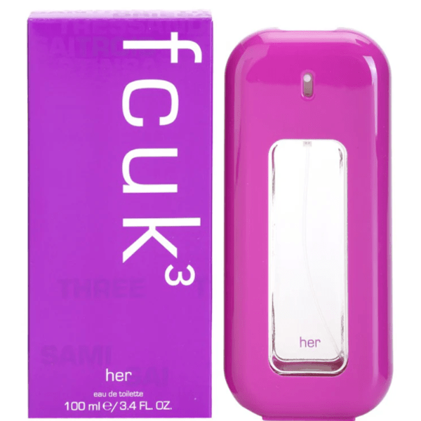French Connection Fcuk 3 Her Eau de Toilette 3.4 oz