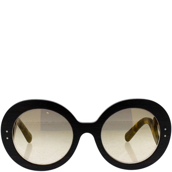Prada SPR 27R UBT-4O2 Sunglasses Ebony Malabar-Brown