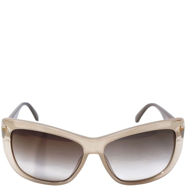 Tom Ford FT0434 Lindsay 57G Sunglasses Shiny Beige-Brown