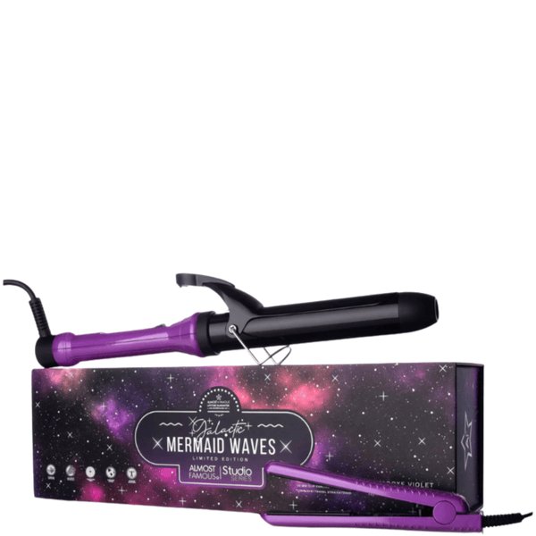 Almost Famous Mermaid Waves 2-Piece Set with Curling Wand & Mini ToGo Purple