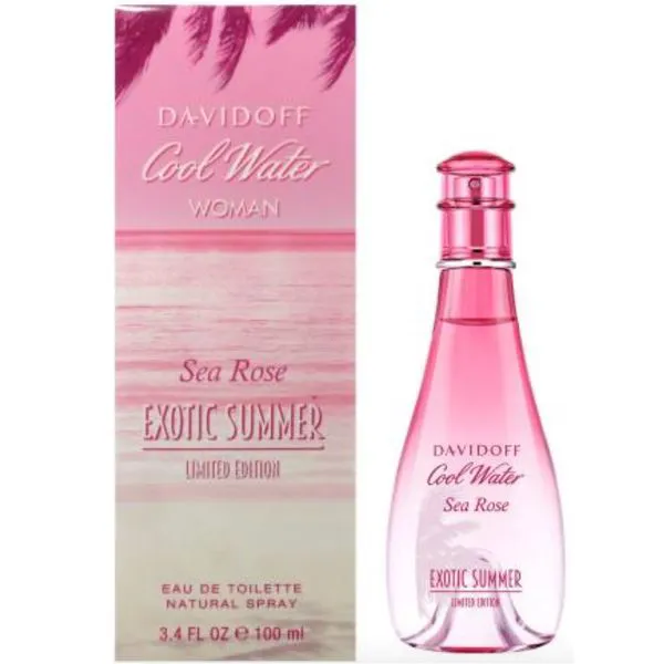 Davidoff Cool Water Woman Sea Rose Exotic Summer Eau de Toilette 3.4 oz