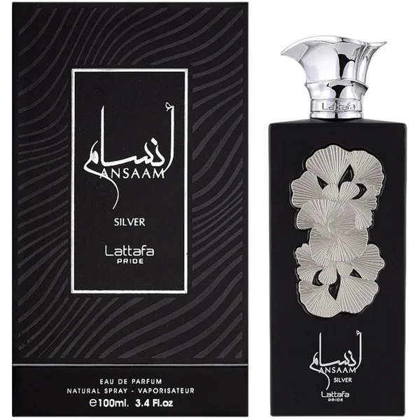 Lattafa Ansaam Silver Eau de Parfum 3.4 oz