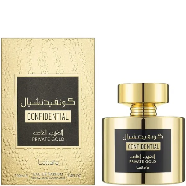 Lattafa Confidential Private Gold Eau de Parfum 3.4 oz
