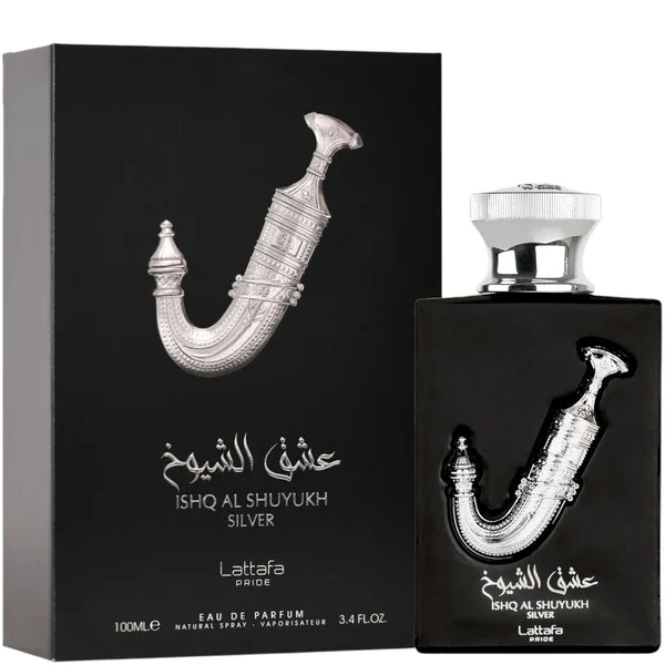 Lattafa Ishq Al Shuyukh Silver Eau de Parfum 3.4 oz