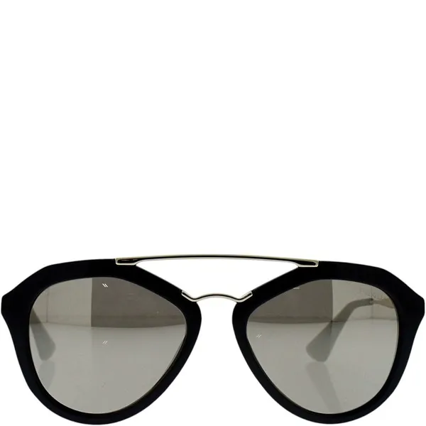Prada SPR 12Q 1AB-1C0 Sunglasses Gold Black-Light Brown