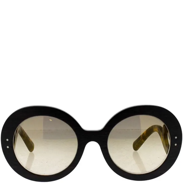 Prada SPR 27R UBT-4O2 Sunglasses Ebony Malabar-Brown