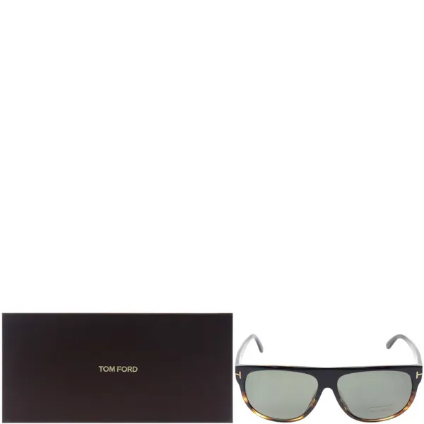 Tom Ford FT0375 Kristen 05R Sunglasses Black-Green