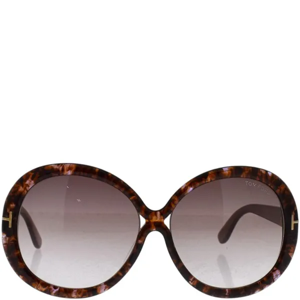 Tom Ford FT388 50F Gisella Sunglasses Brown Marble-Brown