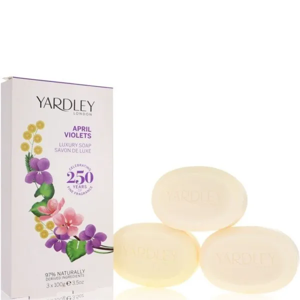 Yardley London April Violets Luxury Soap 3 Pc