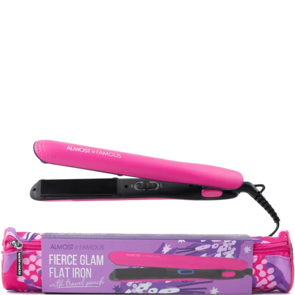Almost Famous Fierce Glam Flat Iron with Travel Pouch